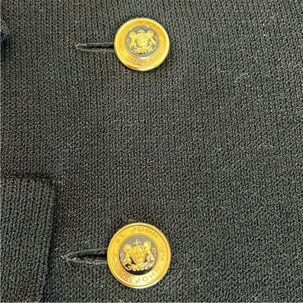 St. John Basics Chic Black Skirt Set with Gold Accents - Picture 8 of 10